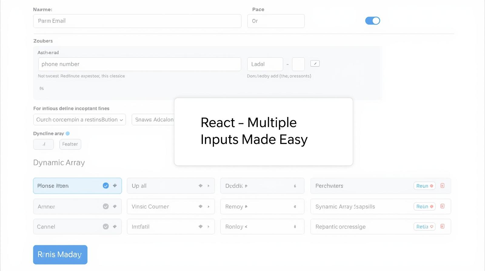 Master React Forms: A Deep Dive into Handling Multiple Input Fields