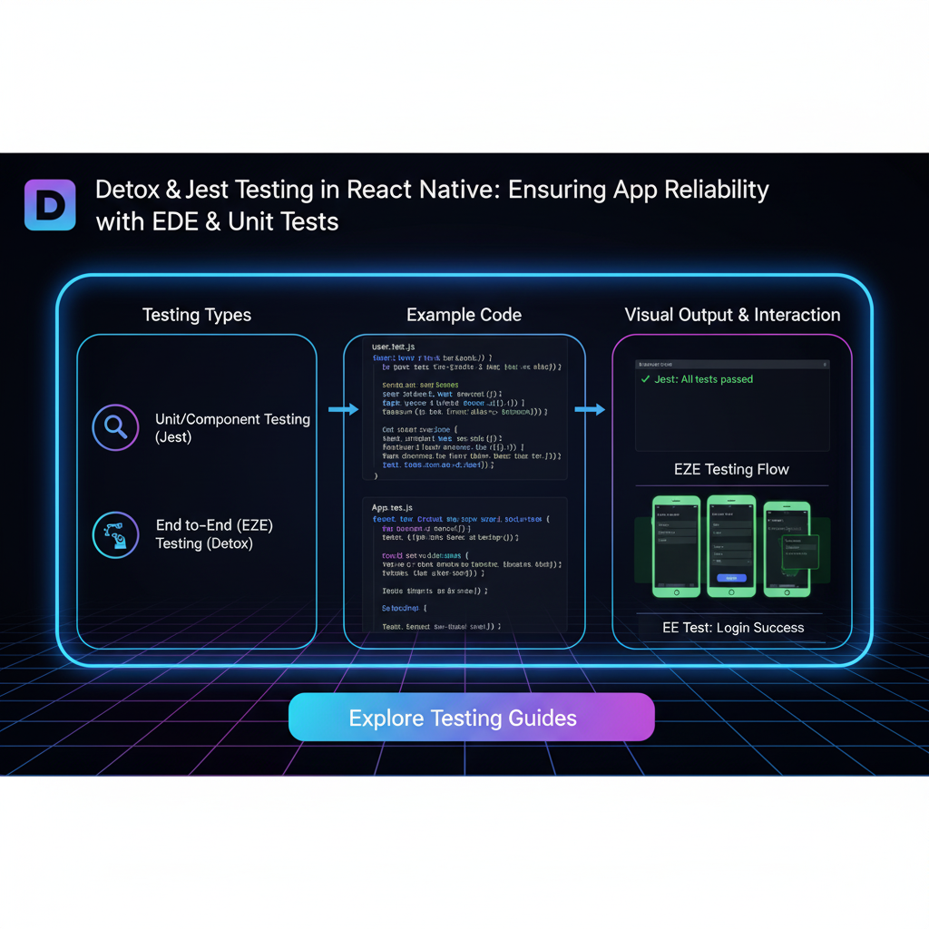 Master React Native Testing: A Deep Dive into Jest & Detox