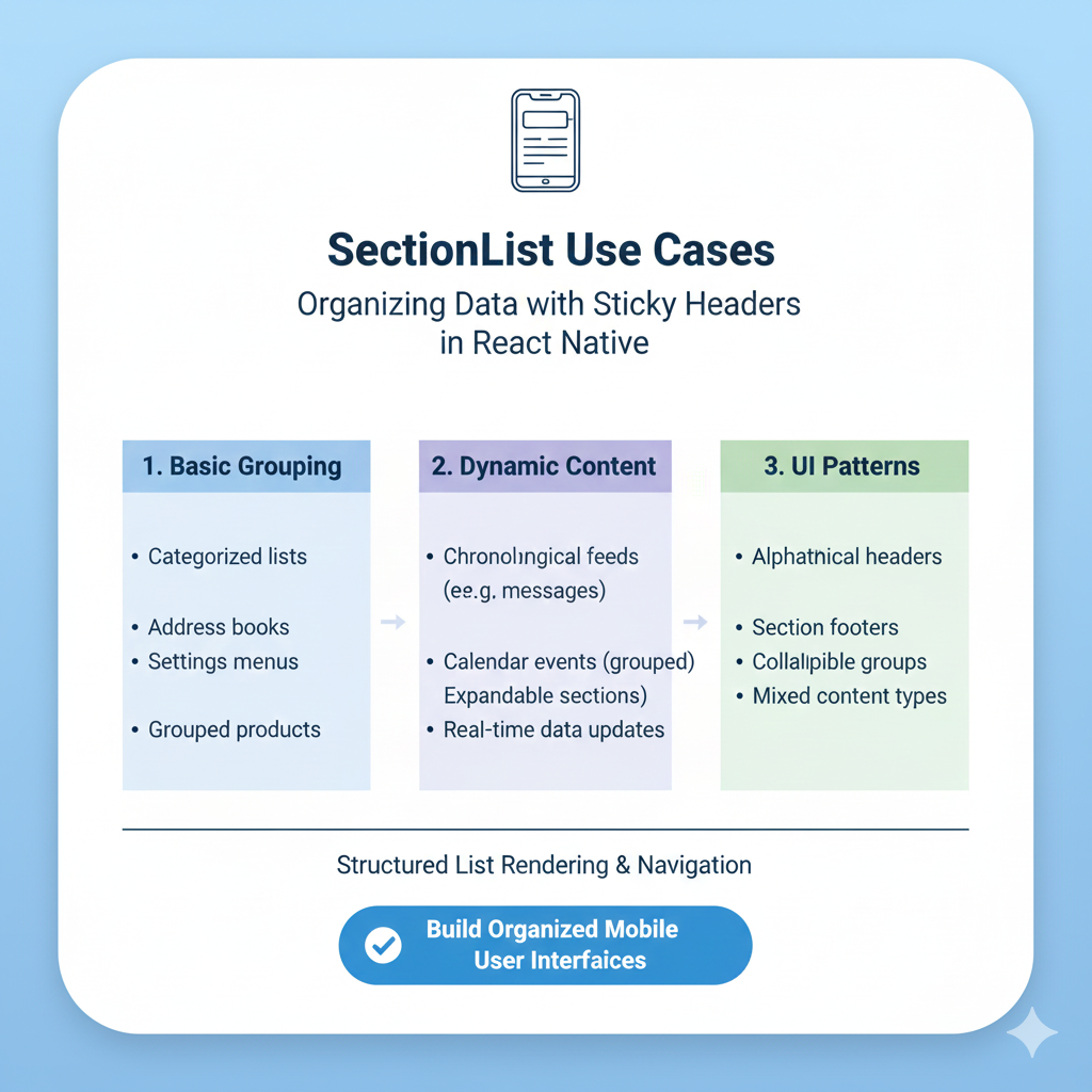 SectionList React Native: Complete Guide with Real Examples